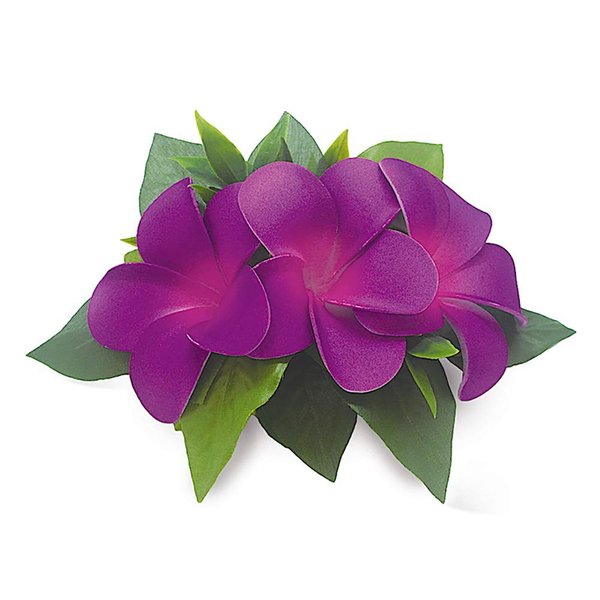 Hawaii Hair Clip Foam Flower Cluster Plumeria Purple