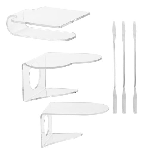 Framendino, 6 in 1 Set Hand Makeup Mixing Palette, Makeup Plate for Foundation with Spatula Makeup Artist Tool for Mixing Foundation Eye Shadow Nail Art for Women