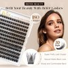 BEFER Lash Clusters Kit, 180 Pcs D Curl Eyelash Clusters 3D Fluffy Volume Individual Lashes Extensions 10-16MM Cluster Eyelash Wispy Cluster Lashes DIY At Home(Enigma,FD09,Kit)