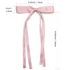 Hair Clips for Women Tassel Ribbon Bowknot With Long Tail, Clip Girl, Solid Accessories Barrettes Claw Bow (White,Pink)