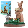 MEIEST Mini Animals Building Blocks Set,Land Animal Themed Collection Construction Building Bricks Toy,Cute Home Decors,6+(Rabbit)