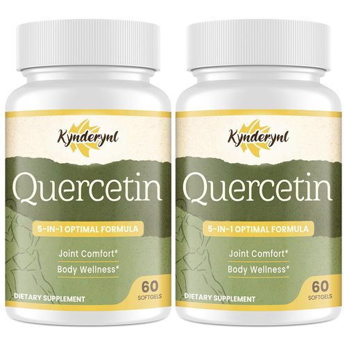 Kynderynl Liposomal Quercetin 1000mg with Turmeric, Grape Seed & Non-Acidic Vitamin C – Vegan – 60 Softgels – 2Pack