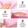 Eyelash Extension Neck Pillow Beauty Salon - Memory Foam Neck Pillow for Lash Extension Grafting Eyelash Curve Pillow with Makeup Pocket to Protect Neck (Pink)