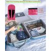 3 Pcs Hair Extension Storage Bag, Hair Extensions Holder with Hanger, 11.4 * 23.6 inches, Portable Wig Bags Storage with Transparent Zipper Closure (Black)