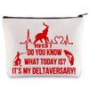 WZMPA Sorority DST Paraphernalia It's My Deltaversary Sorority Make up Bag Greek Sorority Gift Paraphernalia (Deltaversary)
