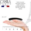 Camila Paris NV134 French Hair Banana Clincher Clip, Classic Girls Updo Flexible Ponytail Holder, Non Slip Interlocking Banana Comb, Fashion Durable Styling Hair Accessories for Women, Made in France