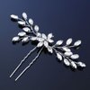 Unicra Bride Wedding Crystal Hair Pins Bridal Hair Pieces Wedding Hair Accessories for Women and Girls Pack of 1 (Silver)