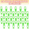 ArtCreativity Stretchy Frog Slingshot Toys, Set of 24, Sling Shot Animal Toys for Kids, Outdoor Shooting Toys for Boys and Girls, Fun Zoo Birthday Party Favors, Animal Goodie Bag Fillers