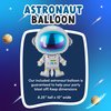 Space Themed Birthday Party Decorations - Astronaut Party Decorations 16 Guest Include Astronaut Balloon, Plates Cups Napkins Banner Cutlery Balloon Tablecloth Cupcake Toppers