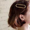 Iaceble Minimalist Oval Hair Clip Hairpin Gold Oval Circle Hairclips Metal Geometric Hairpin Barrette French Ponytail Holder Hair Clips Decorative Hair Accessories for Women and Girls Headdress