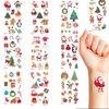 10 Sheets 100 Styles Christmas Temporary Tattoos for Kids Stocking Stuffed, Cute Christmas Holiday Birthday Party Decorations Supplies Favors, Xmas Toys Happy New Year Designs