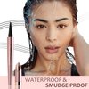 GEUUFEA 4-Tip Microblading Brow Pen, Waterproof Liquid Eyebrow Pen with Precise Brush-tip, Micro Shaping Eyebrow Filler Pen for 3D Natural Brow Makeup
