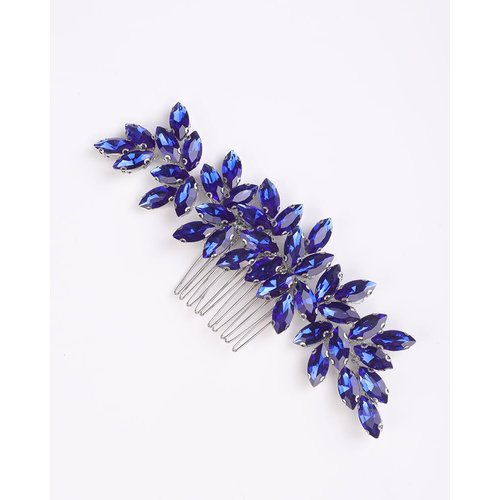 Rumtock Blue Crystal Hair Comb for Women Girls Wedding Bridal Hair Piece Handmade Jewelry Banquet Prom (Blue)