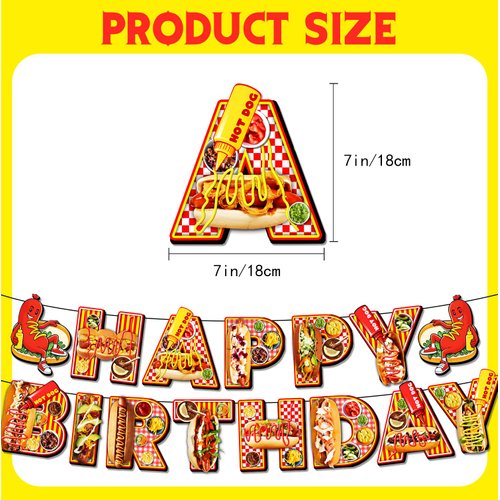 Hot Dog Party Decorations Hot Dog Birthday Themed Party Supplies for Adults and Kids