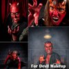 MEICOLY Devil Red Face Body Paint Stick,Face Paint for Halloween SFX Clown Red Makeup,Pro Body Paint for Adults Kids,Matte Lipstick Makeup,Eye Black Stick for Baseball/Softball/Football