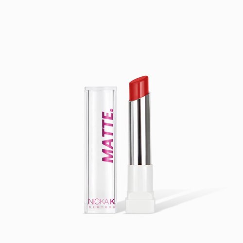 Nicka K Matte Lipstick, Vibrant Matte Colors, Matte Finish, Long Lasting Matte Lipstick, Lip Makeup, Non-drying lipstick Alpha Red LSMT03