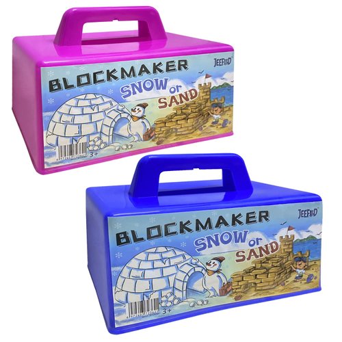 JEEFUD Igloo Fort Block Form Snow Block Maker, Sand Castle Mold, Beach Snow Building Kit Toys for Kids, 2 Pack (Blue & Purple)