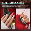 Beetles Gel Nail Polish Set, Sparkle Green Glitter Gold Silver Gel Polish Dark Green Dark Red Gel Polish Kits Soak Off Nail Lamp Uv LED Cured for Nail Art Design for Women