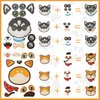 Sinmoe 48 Sheets Dog Stickers Make a Face Make Your Own Dog Stickers Puppy Party Favors Stickers Cute Animal Stickers for Kids Birthday Gift DIY Craft Zoo Farm Themed Party Supplies Teacher Rewards
