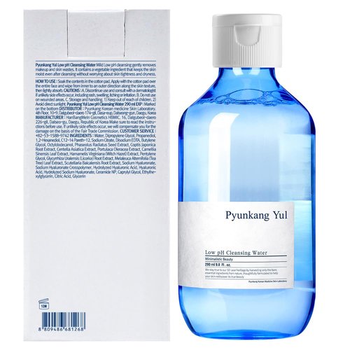 PKY Low pH Facial cleansing washes(water type)Makeup Remover Face Cleanser with Witch Hazel and AHA - Cica, Tea Tree Extract Natural Ingredients Calming Cleanser Ceramide Micellar Water 9.8 Fl Oz