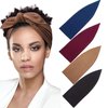 Syhood 4 Pieces Ribbed Headband Ribbed Stretch Bandie Stretchy Hairband Soft Head Wrap Turban Headband Boho Hair Band for Women Hair Accessories, 4 Colors(Black, Red, Sapphire Blue, Brown)