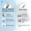 KevKev Lash Clusters Individual Lashes 3D Fluffy Eyelash Clusters 320 Pcs Cluster Lashes 30+40+50D Wispy Volume Lashes DIY Lash Extensions Thin Band & Soft (Fluffy 30+40+50D,D-8-16mix)