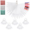 300 Pcs Nail Swatch Sticks with Ring, Stiletto Nail Polish Color Sample Sticks Display
