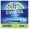 Tampax Pearl Plastic Super Absorbency, Unscented Tampons, 36 Count - Pack of 2 (72 Count Total)