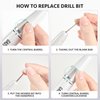GAOY Rechargeable Cordless Nail Drill for Beginners, Electric Nail File with 12 Nail Drill Bits and Sanding Band Set for Acrylic and Gel Nails, White