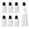 AMORIX 6 Packs Lip Gloss Tubes 5ml Black Cap Lip Gloss Containers Empty Lip Balm Tubes Cosmetic Squeeze Lipgloss Tubes for DIY Lip Gloss Base