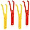 Dental Floss Holder Reusable Floss Picks Floss Holder Handle Interdental Toothpick Flosser for Oral Teeth Clearing (4 Pieces)