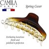 Camila Paris CP2381 French Hair Clip for Women, Small Narrow, Cristal, Girls Hair Claw Clips Jaw Fashion Durable and Styling Hair Accessories for Women, Strong Hold No Slip Grip, Made in France