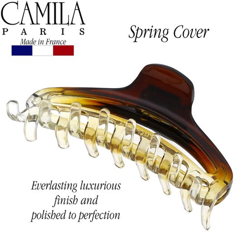 Camila Paris CP2381 French Hair Clip for Women, Small Narrow, Cristal, Girls Hair Claw Clips Jaw Fashion Durable and Styling Hair Accessories for Women, Strong Hold No Slip Grip, Made in France