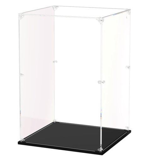 Clear Acrylic Display Case Self Assemble Display Case for Collectibles Acrylic Display Box Alternative Glass Case for Action Figures Doll Toys (8.66x8.66x12.59inch, 22x22x32 cm)