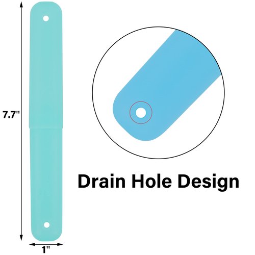 Cllayees 6 Pcs Travel Toothbrush Case Holder, Breathable Portable Toothbrush Container, Multiple Color Clear Toothbrush Holder for Home Trip Camping