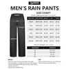 33,000ft Men's Rain Pants, Waterproof Rain Over Pants, Windproof Outdoor Pants for Hiking, Fishing Black
