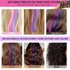 Hair Chalk Combs - Temporary Bright Hair Color for Girls & Kids - Perfect for Parties, Holidays & Special Occasions like Birthday, St. Patrick's Day, Easter, Mother's Day, Children's Day