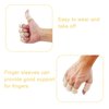 Finger Sleeves , Thumb Splint Brace For Finger Support, Breathable Elastic Finger tape, Compression pression Protector For Reliving Pain, Triggger Finger, Compression Aid For Sports, 10PCS (Beige)