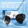 FGCCJP KN95 Face Mask 30pcs Disposable Face Masks Individual Packed Safety 5 Layers Breathable Cup Dust Masks Filtration>95% for Adults Men Women(Black)