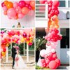 BBeiPulAs 73Pcs Hot Pink and Orange Balloon Arch 12in Pink Confetti Balloons Hot Pink Pastel Pink Orange Balloons for Kids' Party Supplies Hot Pink and Gold Decorations