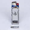 LighterBro Pro Lighter Sleeve - Multi-tool - 420 Stainless Steel - Easily Fits Your Favorite Lighters - Includes Mini Pocket Knife, Ruler, Scissors, Screwdriver, Poker, Key Ring & More (Silver)