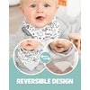 Cheeky Chompers 2-in-1 Baby Dribble Bib With Soft Silicone Teether, Reversible Bandana Style, Innovative Dimple Design Soothes Gums, 3-Layer Absorbency (Panda Pals Neckerchew)