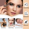 3D Microblading Eyebrow Pencil, 2024 New Waterproof Microblading Eyebrow Pencil Contouring Pen with 4 Fork Tip & Spoolie Brush, Precise Brush-Tip Create Natural Hair-Like Brows (#2 Dark Brown)