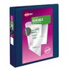 Avery(R) Durable View 3 Ring Binder, 1-1/2 Inch Slant Rings, 1 Blue Binder (17024)
