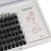 Bodermincer 72pcs Wide Cluster 3D Effect Glue Bonded Mink Super Cluster Eyelash Home Eyelash Extension Eyelashes D Curl Individual Lashes Makeup (16mm)
