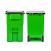 Set of 3 Mini Green Trash Cans with Lid & Wheels for Wrestling Action Figures