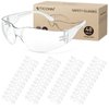 TICONN 12 Clear Safety Glasses for Men, Safety Goggles with Scratch Impact Resistant Meets ANSI Z87.1 Standard (12 Pack)