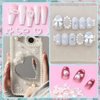 1200Pcs 3D Multi Shapes Nail Charms and Flatback Pearls, White&Pink Mix Styles Heart Star Bow Sunflower Embellishments for Nail Art, Craft and Decoration with Tweezer and Pickup Pencil