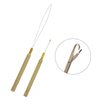 Hair Extensions Tool Kit I-tip Hair Extension Pliers Pulling Hook Bead Device Tool Kits and 500 Pcs 5 mm Micro Links Rings Beads (Dark Brown)
