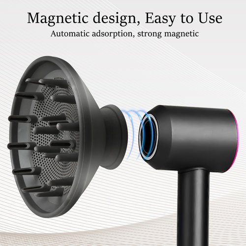 Hair Diffuser Attachment for Dyson Supersonic Hair Dryer HD01 HD02 HD03 HD04 HD08 HD15, Styling Tool for All Hair Types Including Wavy, Curly Hair, Dry and Fluffy, Black